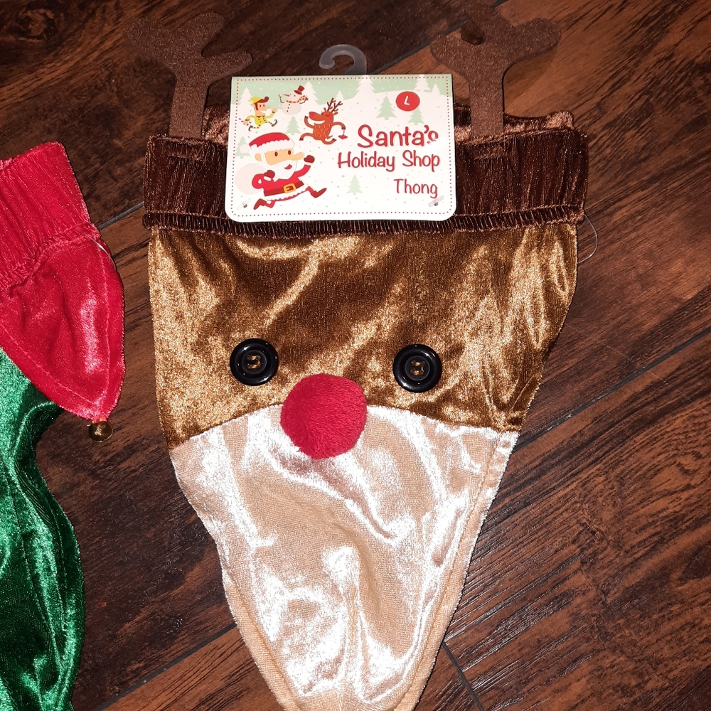 🎄S Rudylicious Men Thong Brown With Antlers